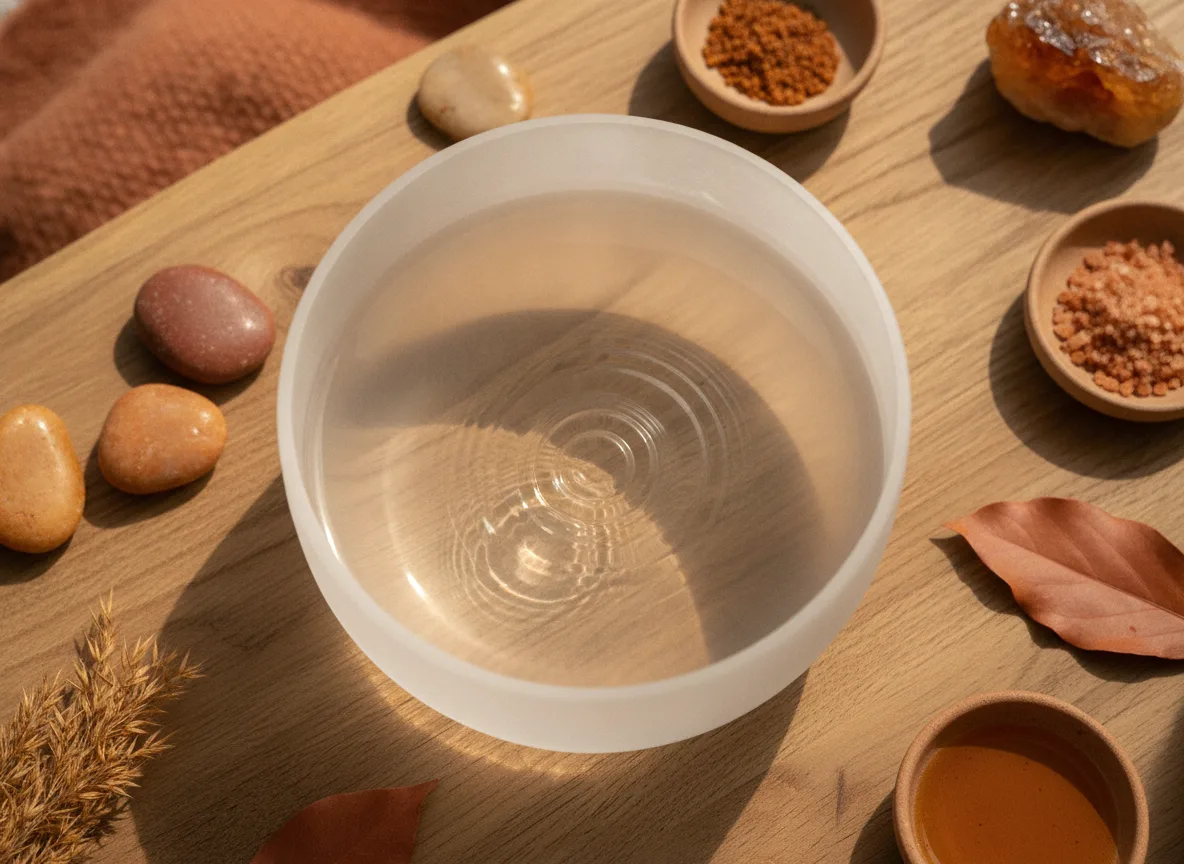 KlangEi Next & ätherische Öle: Ritual für innere Ruhe 3 Auswahl doTERRA ätherischer Öle für Entspannung und emotionale Balance neben einem Diffusor